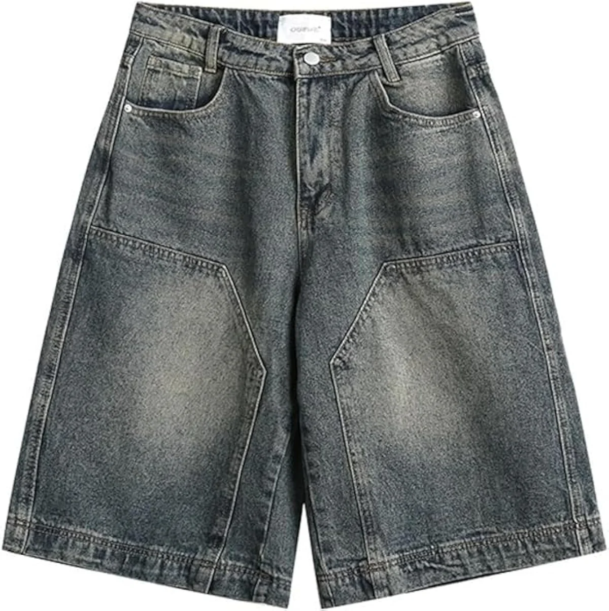 QJK Streetwear Baggy Summer Jorts Y2K Shorts Vintage Acid Wash Jean Shorts Fashion Jorts