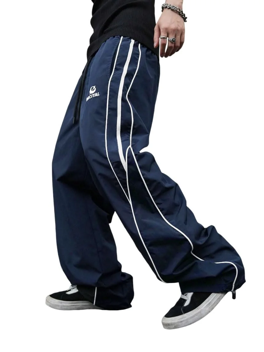 ZAFUL Mens Baggy Pants Y2K Contrast Piping Drawstring Sweatpants Fashion Unisex Oversized Cargo Pant Review